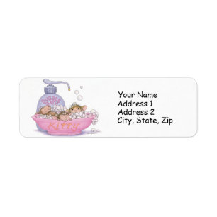 Hus-Mus Designs® adressetiketter Returadress Etikett