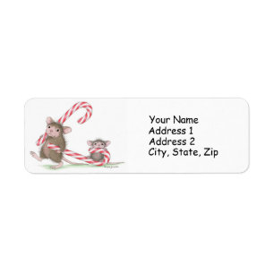 Hus-Mus Designs® adressetiketter Returadress Etikett