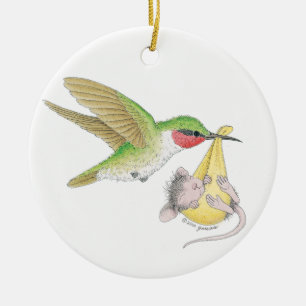 Hus-Mus Designs® - baby första jul Julgransprydnad Keramik