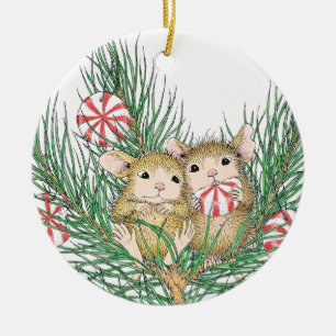 Hus-Mus Designs® - baby första jul Julgransprydnad Keramik