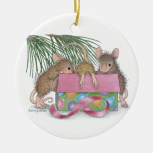 Hus-Mus Designs® - baby första jul Julgransprydnad Keramik