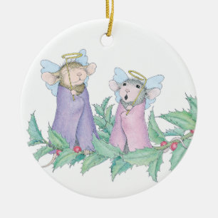 Hus-Mus Designs® - prydnad Julgransprydnad Keramik