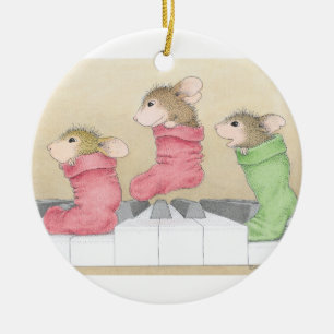 Hus-Mus Designs® - prydnad Julgransprydnad Keramik