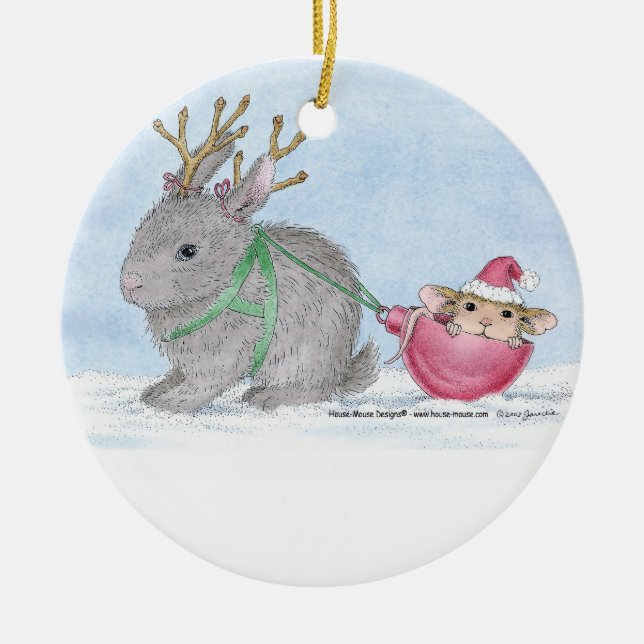 Hus-Mus Designs® - prydnadar Julgransprydnad Keramik (Framsidan)