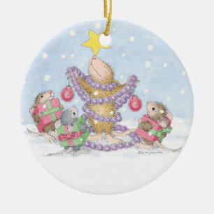 Hus-Mus Designs® - prydnadar Julgransprydnad Keramik