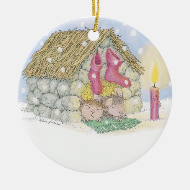Hus-Mus Designs® - prydnadar Julgransprydnad Keramik (Framsidan)