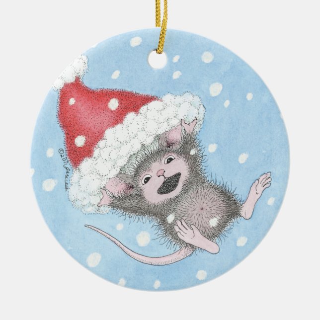 Hus-Mus Designs® - prydnadar Julgransprydnad Keramik (Framsidan)