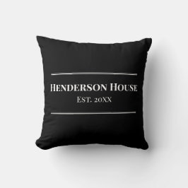 Hus Namn År Etablerat Svart Vitt Hem Merch Kudde