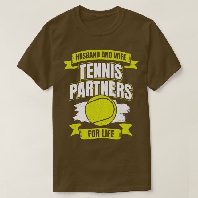 Hus och fruar tennis Partners för livstid T Shirt (Design framsida)