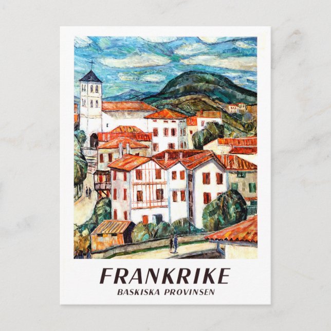 Hus på Côte Basque, Frankrike Vykort (Framsida)