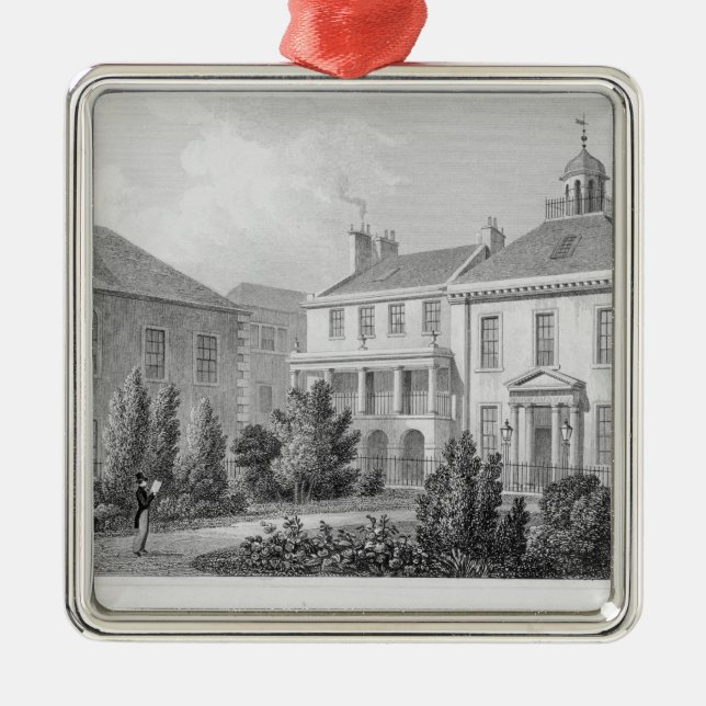 Hus på kirurgar kvadrerar, Edinburgh Julgransprydnad Metall (Framsidan)