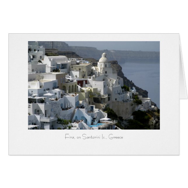 Hus på kullen hälsningskort (Framsidan Horizontal)