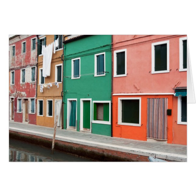 Hus på vattenfronten hälsningskort (Framsidan Horizontal)