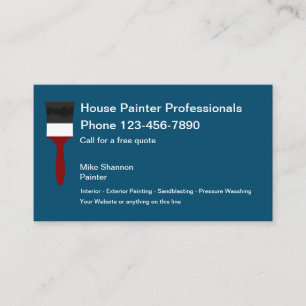 Hus Painter professionellt Designad Visitkort