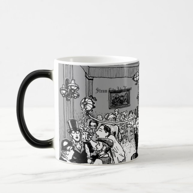 Hus Stein för ångastadsöl Magisk Mugg (Vänster)