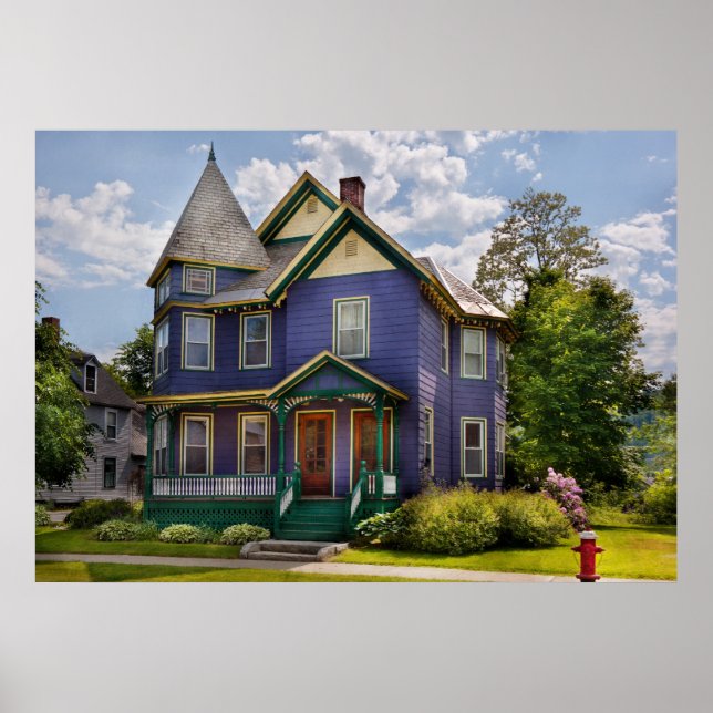 Hus - Victorian - Den gamla damens hus Poster (Framsidan)