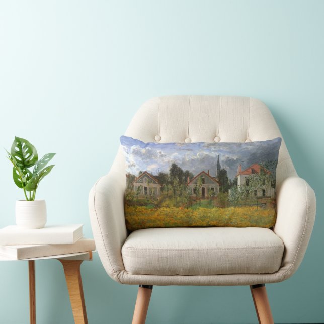 Hus vid Argenteuil av Claude Monet Lumbarkudde (Stol)