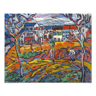 Hus vid Chatou | Maurice de Vlaminck | Fototryck