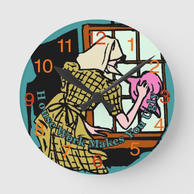 Husarbete gör dig ful att ta tid på rund klocka (Framsida)