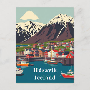 Húsavík, Islandet Boats Art Vykort