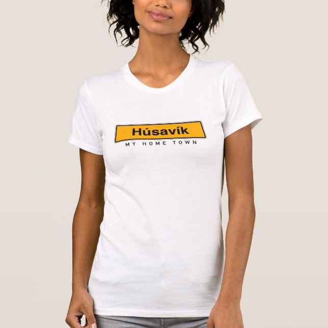 Husavik Islandet i min hemstad sång T-Shirt (Framsida)