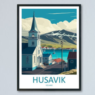 Husavik Resa Tryck Väggkonst Husavik Vägghängande