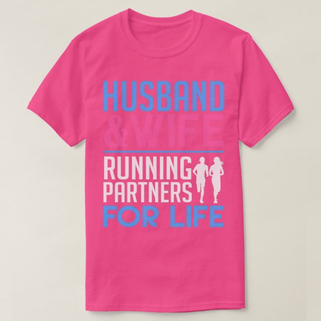 Husband amp Wife Running partner for life T Shirt (Design framsida)