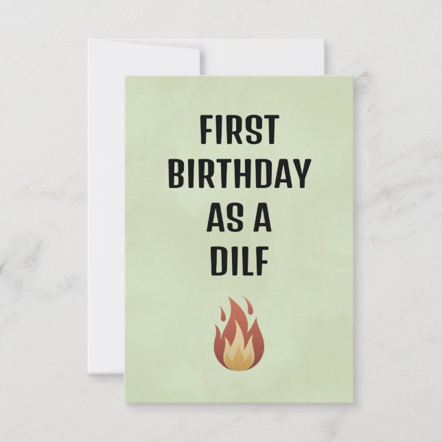 Husband Birthday Card, Fiancé Birthday Card, Tack Kort (Framsida)