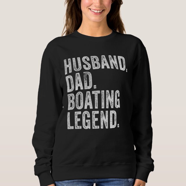 Husband Dad Boating Legend Funny Sail Boat Captain T Shirt (Framsida)