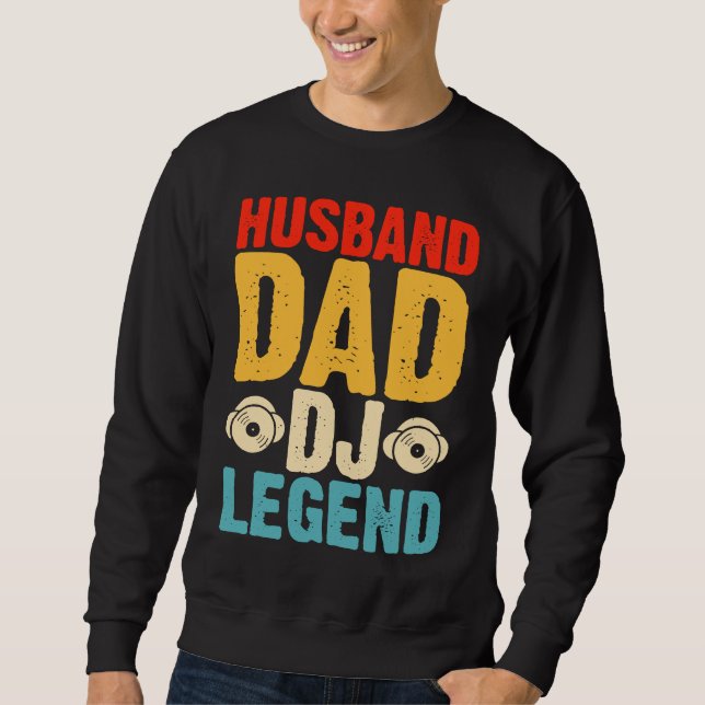 Husband Dad DJ Legend Lång Ärmad Tröja (Framsida)