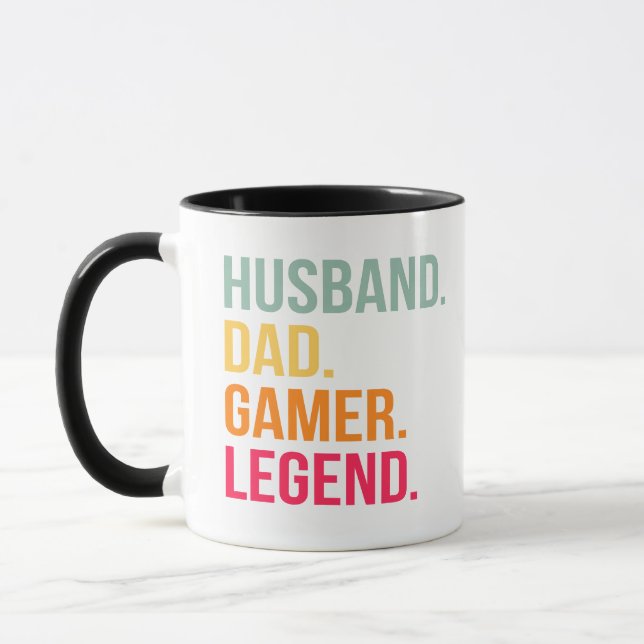 Husband Dad Gamer Legend Mugg (Vänster)