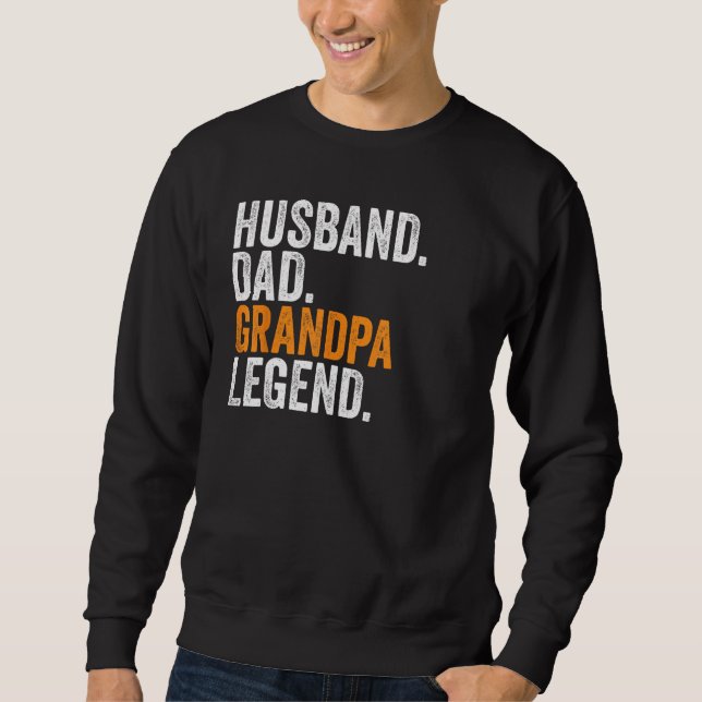 Husband Dad Grandpa Legend  Occupation Office Lång Ärmad Tröja (Framsida)