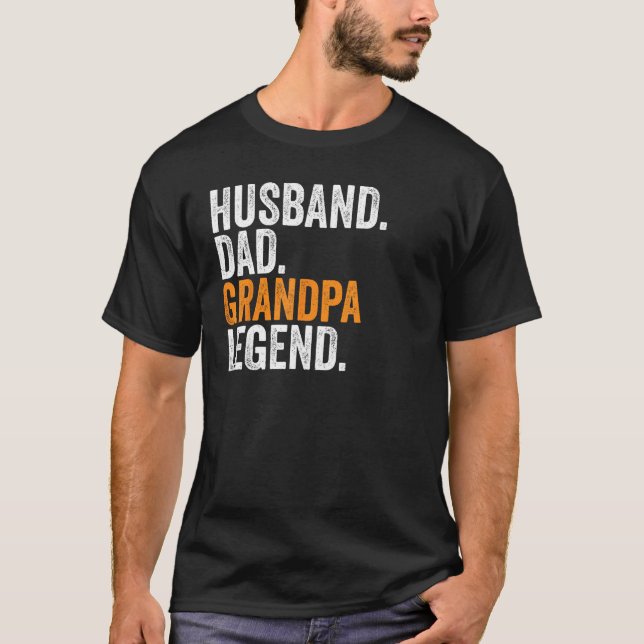 Husband Dad Grandpa Legend  Occupation Office T Shirt (Framsida)