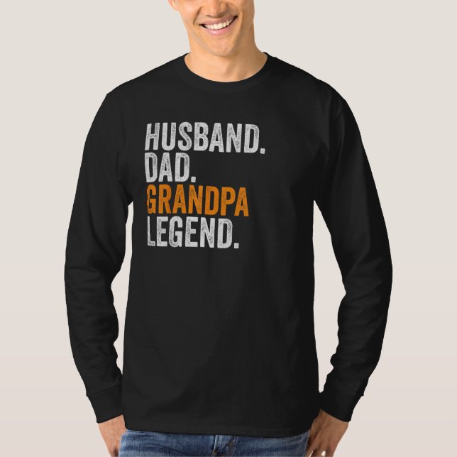 Husband Dad Grandpa Legend  Occupation Office T Shirt (Framsida)