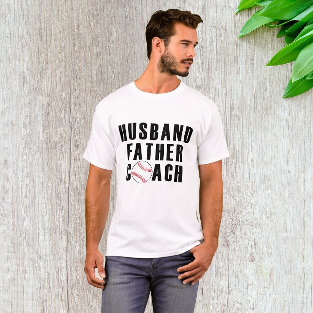 Husband Father Coach Baseball Dad Quote T Shirt (Skapare uppladdad)