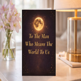 Husband Father’s Day Card Means World to Us Kort