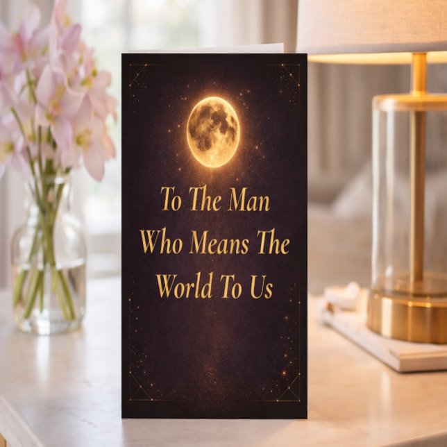 Husband Father’s Day Card Means World to Us Kort (Skapare uppladdad)