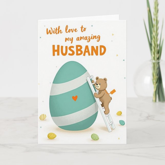 Husband Love Celebration Card Kort (Framsida)