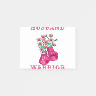 Husband Of A Warrior Breast Cancer Awareness Suppo Post-it Block