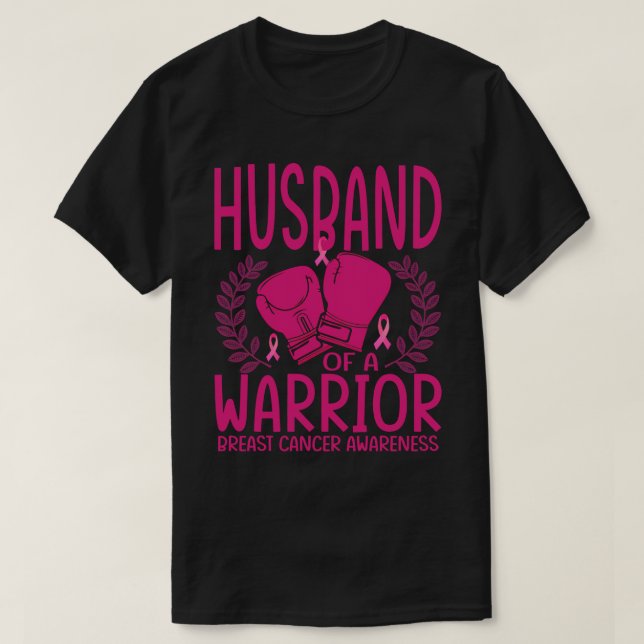 Husband of a Warrior Breast Cancer Awareness T Shirt (Design framsida)