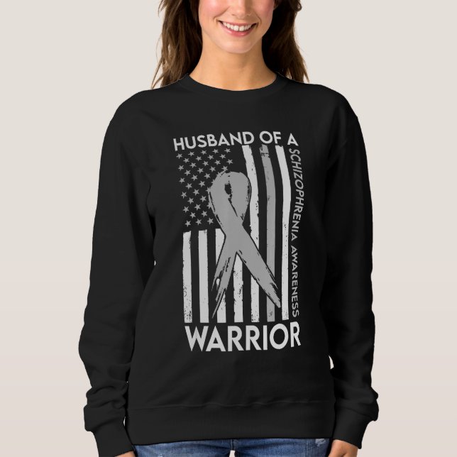 Husband Of A Warrior Schizophrenia Awareness Suppo T Shirt (Framsida)