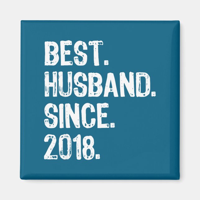 Husband Since 2018 1st Wedding Artwork Magnet (Framsidan)