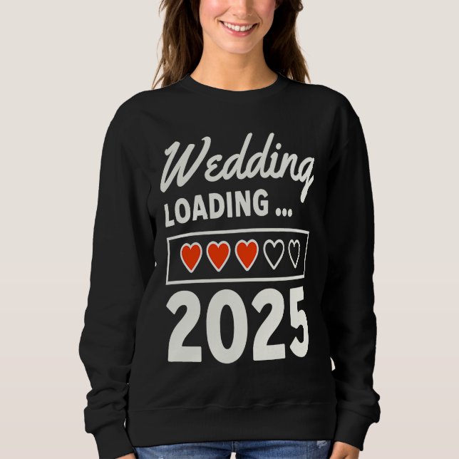 Husband Wife Wedding 2025 Matching Wedding Engagem T Shirt (Framsida)