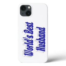 Husband with blue text iPhone case