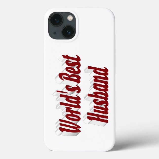 Husband with burgundy text  iPhone case (Baksida)