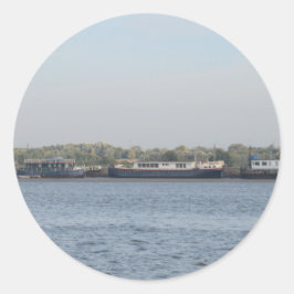 husbåtar runt klistermärke