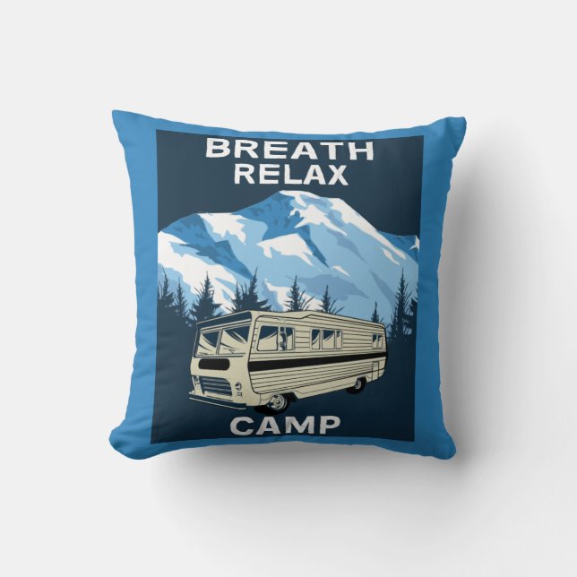 Husbil Husvagn | Camper | Resvan | Retro Mugg Kudde (Framsida)