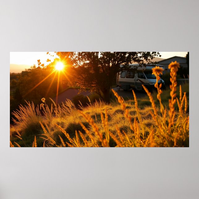 husbil i en åker poster (Framsidan)