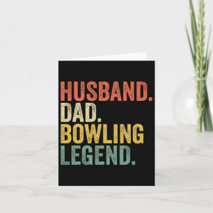 Husbonde Dad Bowling Legend Fars Dag Bowling Pl Kort