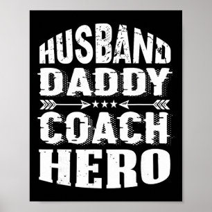 Husbonde Daddy Tränare Hjälte Tränare Fotbollsträn Poster